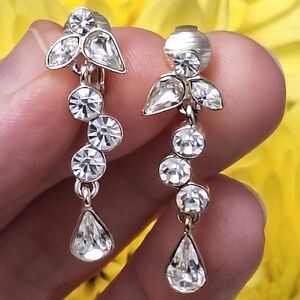 💎SWAROVSKI💎Crystal Dangle Clip Earrings